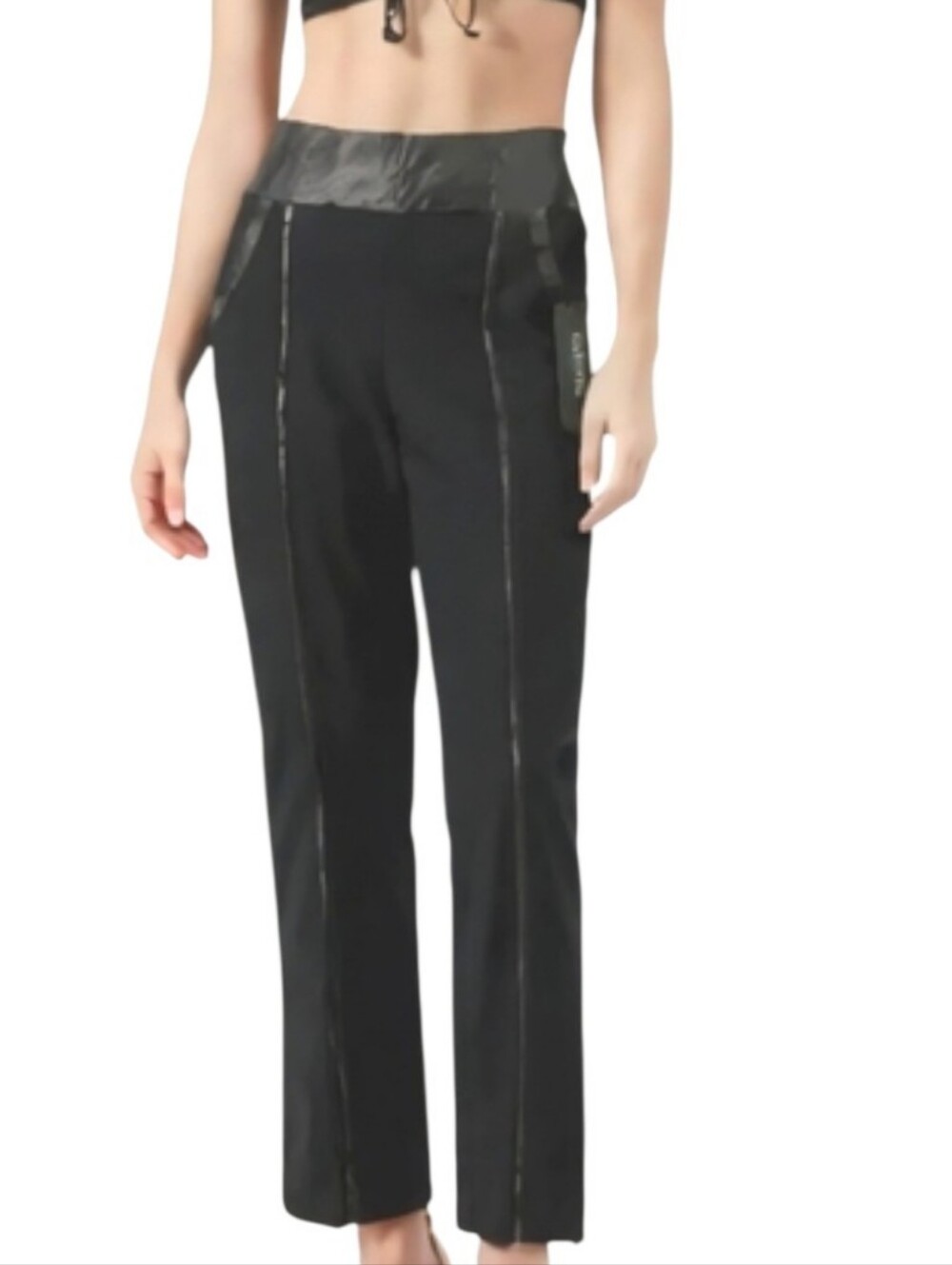 Nwt SIMON CHANG Denim Black Pants Womens Size 2